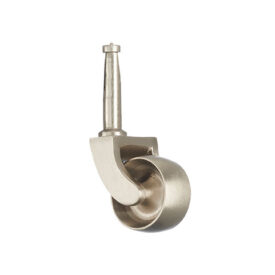 Stainless Steel Finish Brass Grip Neck Castor - 1 1/4 inch (32mm) with fixing Socket
