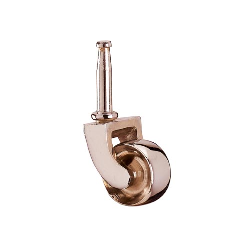 Rose Gold Finish Brass Grip Neck Castor - 1 1/4 inch (32mm) with fixing Socket