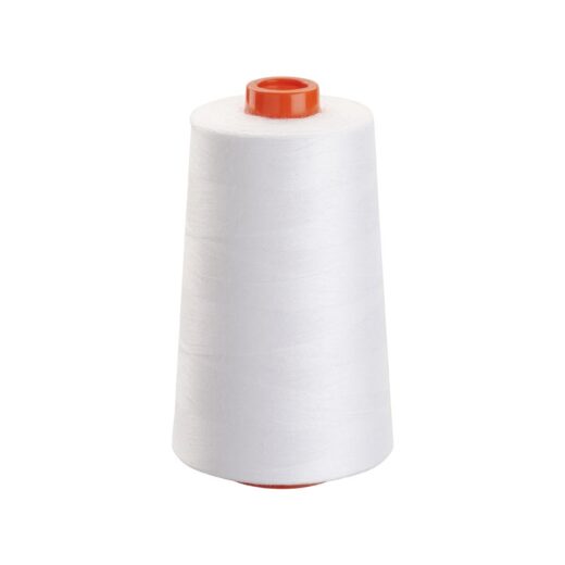 TKT 120 White 100% Spun Polyester Sewing Thread – 5000m