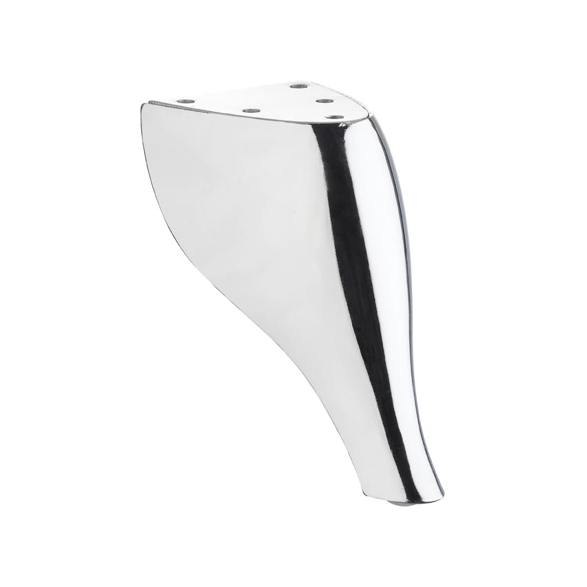 Chrome Angled Metal Leg – 120mm x 75mm